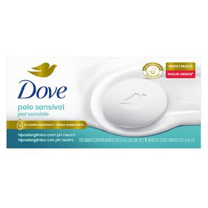 Sabonete em Barra Dove Pele Sensível 6 Unidades 90g Cada
