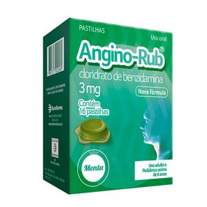 Angino Rub 3mg Sabor Menta 16 Pastilhas
