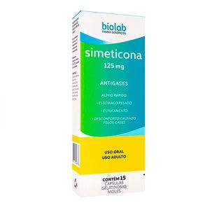 Simeticona 125mg Biolab 15 Cápsulas Gelatinosas Moles