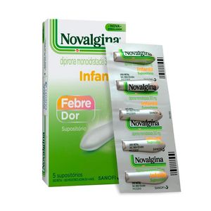 Analgésico e Antitérmico Novalgina Infantil 300mg 5 Supositórios