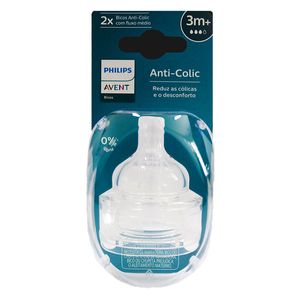 Bico de Mamadeira Philips Avent Anti-Colic 3M+ 2 Unidades