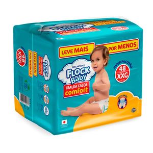 Fralda Calça Descartável Flock Baby Comfort Hiper XXG 48 Unidades