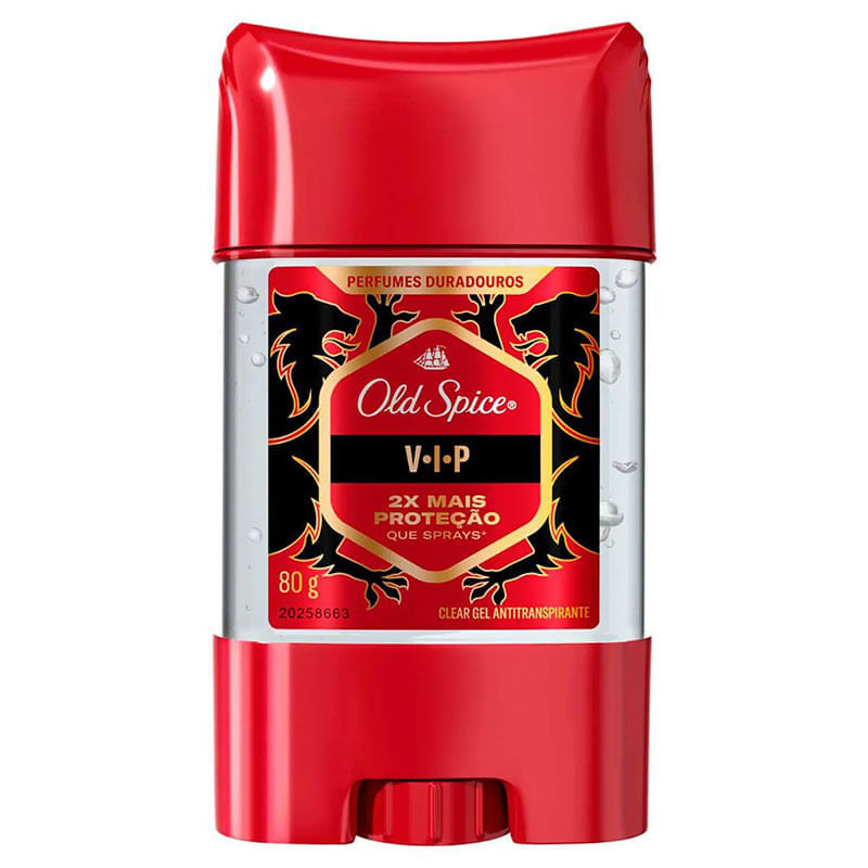 Gel antitranspirante Old Spice VIP 80g proteção odor