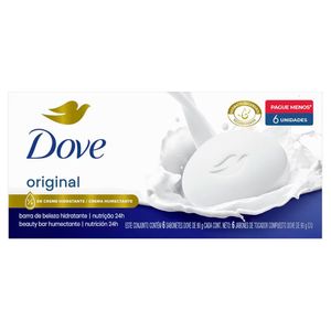 Sabonete em Barra Dove Branco 90g 6 unidades