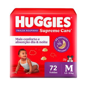 Fraldas Huggies Roupinha Supreme Care M 72 Unidades