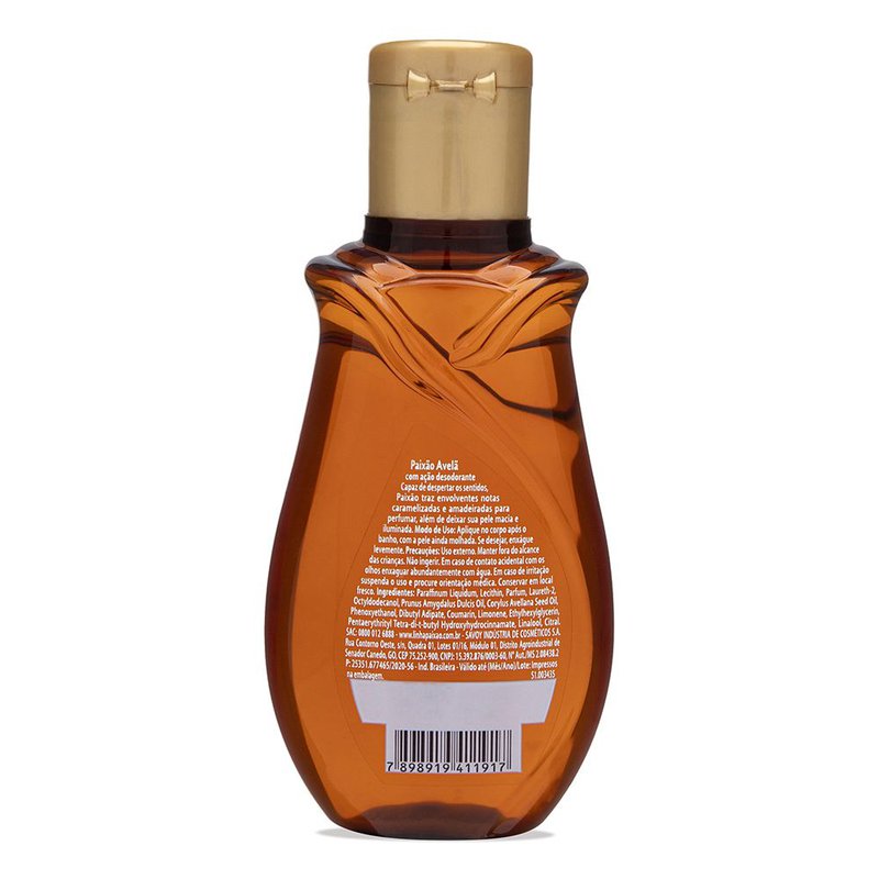 Óleo Paixão Avelã 100ml: corpo, fragrância, Preço - Drogal