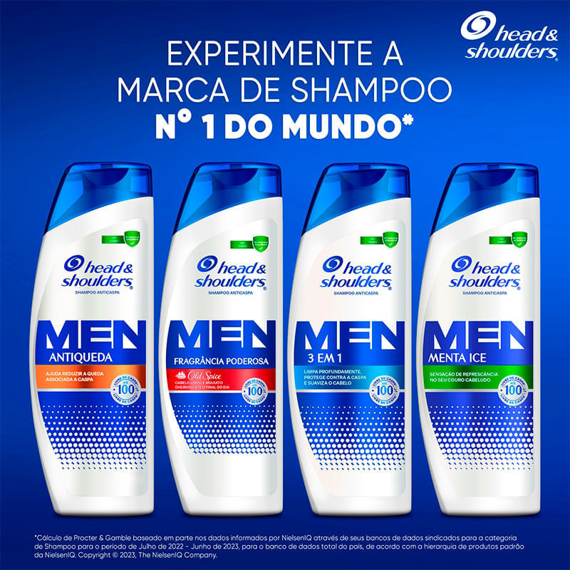 Shampoo Anticaspa Head & Shoulders Men 3 em 1 400ml | Farmácia
