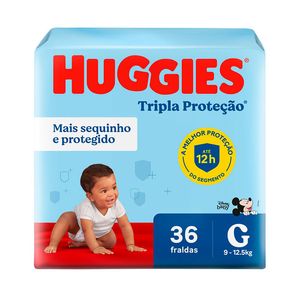 Fraldas Huggies Tripla Proteção G 36 Unidades