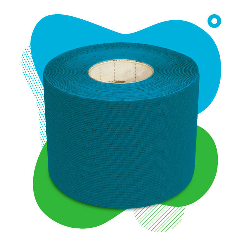 Fita Kinésio Multilaser Muscle Fix 5X500cm Rolo Azul HC042