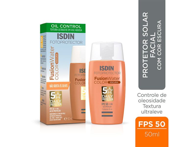 protetor-solar-facial-isdin-fotoprotector-fusion-water-fps50-cor-escura-50ml-farmacia-online-drogal