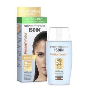 Protetor Solar Facial Isdin Fotoprotector Fusion Water 5 Stars FPS60 Sem Cor 50ml
