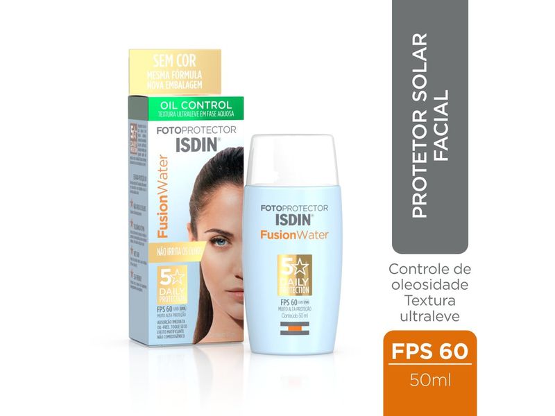 protetor-solar-facial-isdin-fotoprotector-fusion-water-5-stars-fps60-sem-cor-50ml-farmacia-online-drogal