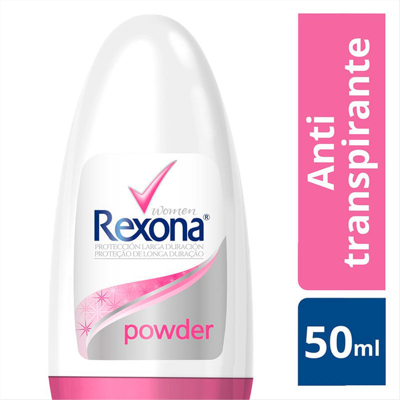 Desodorante Antitranspirante Roll On Rexona Powder Dry 50ml