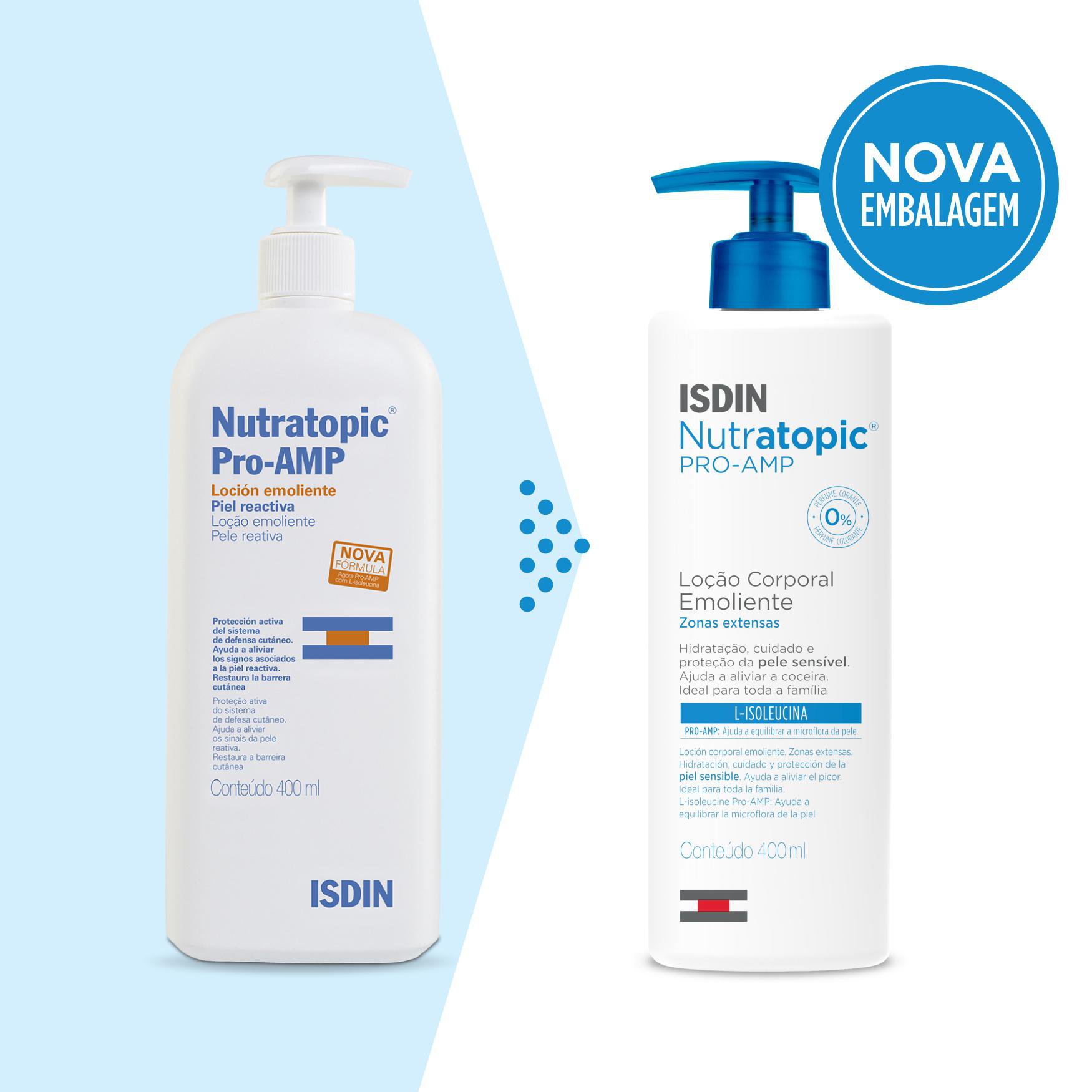 Loção Corporal Emoliente Isdin Nutratopic Pro-Amp | Drogal
