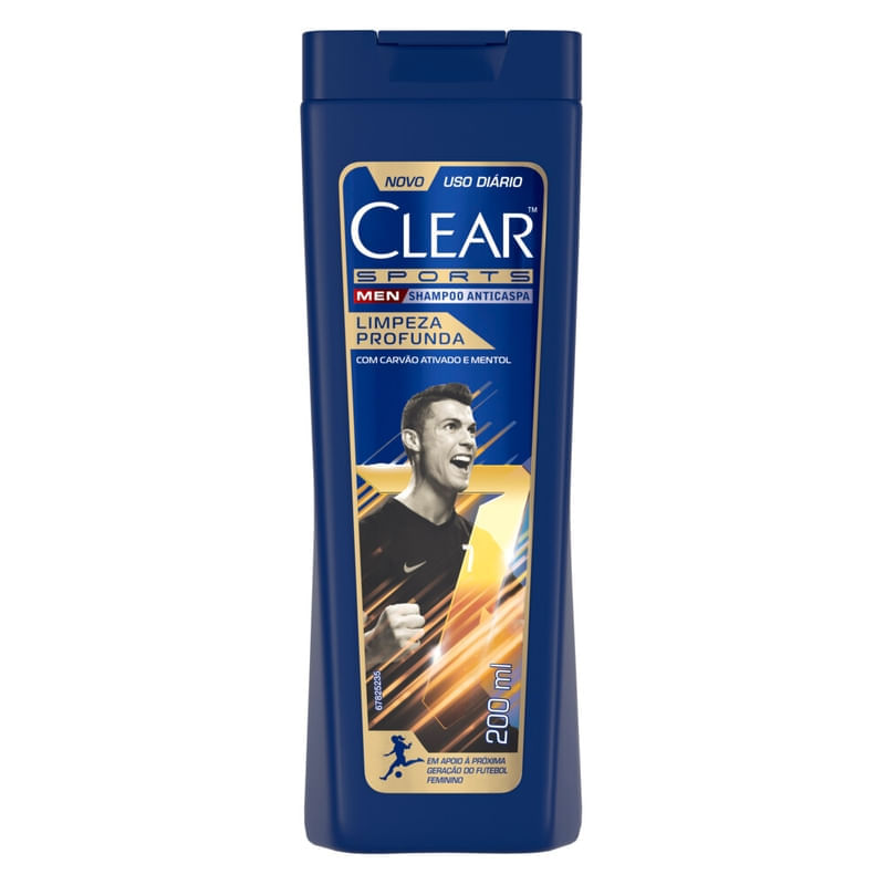 Shampoo Clear Men Anticaspa Hidratação Campeã 200ml Vini Jr