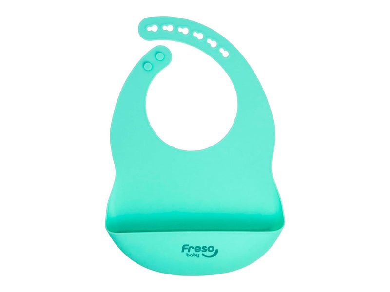 babador-de-silicone-liso-com-bolso-freso-baby-verde-farmacia-online-drogal