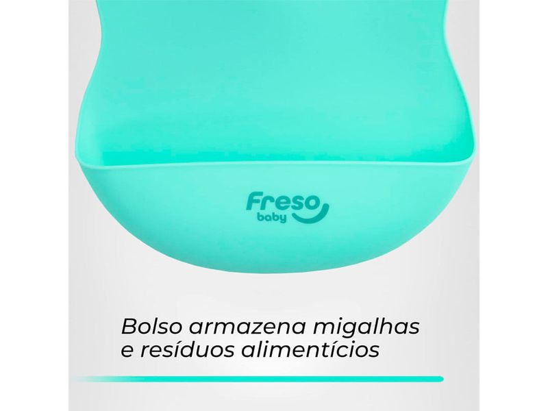 babador-de-silicone-liso-com-bolso-freso-baby-verde-farmacia-online-drogal
