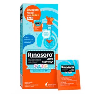 Refil Rinosoro Alto Volume Baby Pó para Solução Nasal 15 Sachês de 0,54g Cada