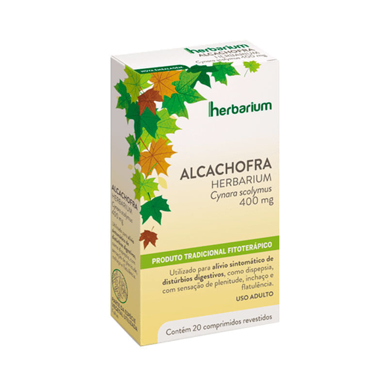 Alcachofra Herbarium Com 20 Comprimidos Revestidos 400mg