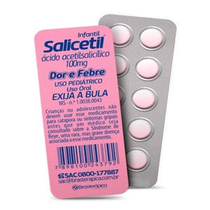 Salicetil Infantil 100mg 10 Comprimidos