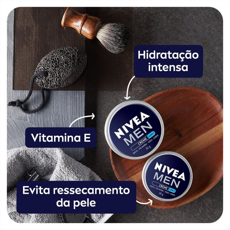 Hidratante Nivea Men Creme 4 em 1 30g - Compre na Drogal