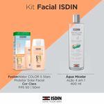 kit-protetor-solar-facial-isdin-fusion-water-cor-clara-fps50-50ml-agua-micelar-isdin-solution-400ml-farmacia-online-drogal