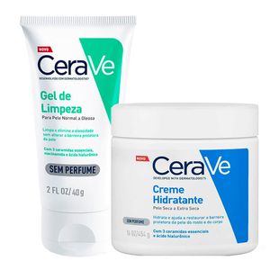 Kit Cerave Creme Hidratante Corporal 454g + Gel de Limpeza Facial 40g