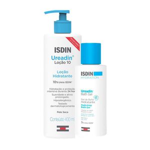 Kit Loção Hidratante Isdin Ureadin 10 400ml + Gel de Banho Hidratante Isdin Ureadin Bath 100ml