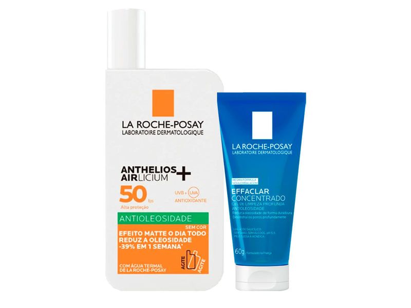 kit-la-roche-posay-protetor-solar-facial-anthelios-airlicium-antioleosidade-fps50-sem-cor--gel-de-limpeza-effaclar-concentrado-50g-farmacia-online-drogal