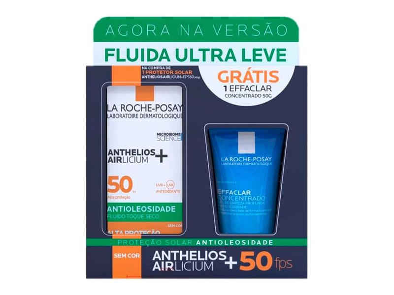 kit-la-roche-posay-protetor-solar-facial-anthelios-airlicium-antioleosidade-fps50-sem-cor--gel-de-limpeza-effaclar-concentrado-50g-farmacia-online-drogal
