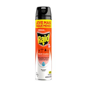 Inseticida Aerosol Raid Multi Insetos Base Água 420ml