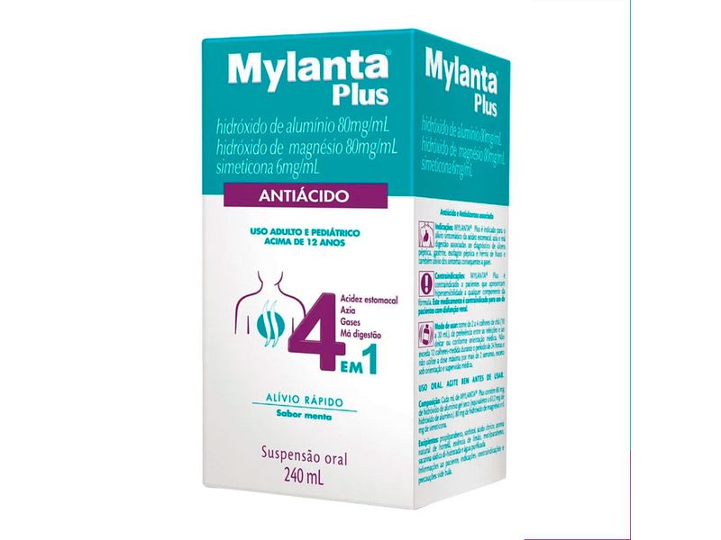 Mylanta Plus Suspensão Oral Sabor Menta 240ml | Farmácia Online Drogal ...