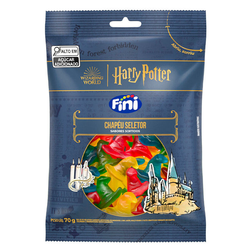 Bala Gelatina Fini Harry Potter Chapéu Seletor 70g | Farmácia Online Drogal