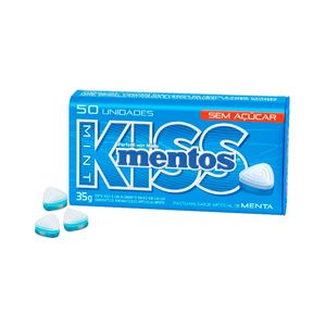 Pastilha Mentos Mint Kiss Sabor Menta 35g