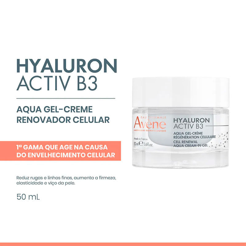 Aqua Gel-Creme Renovador Avène Hyaluron Activ B3 50ml | Farmácia