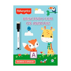 Livro Fisher-Price Brincando Com os Animais Escreva e Apague 1 Unidade