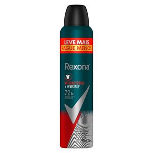 Desodorante Antitranspirante Aerosol Rexona Men Antibacterial+Invisible 250 ml