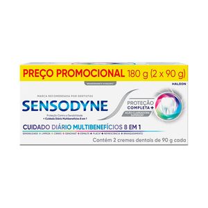 Kit Sensodyne Proteção Completa Creme Dental para Dentes Sensíveis 2 Unidades 90g Cada