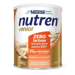 Complemento Alimentar Nutren Senior Zero Lactose Sabor Baunilha 740g