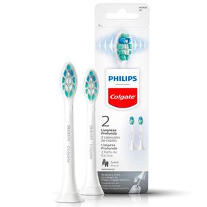 Refil para Escova de Dente Elétrica Philips Colgate SonicPro Limpeza Profunda 2 Unidades