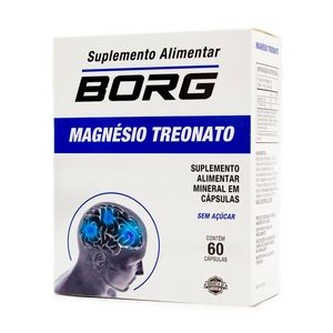 Suplemento Alimentar Borg Magnésio Treonato 60 Cápsulas