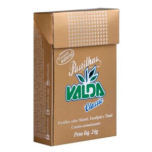 Pastilha Valda Classic Sabor Mentol, Eucaliptol e Timol 24g