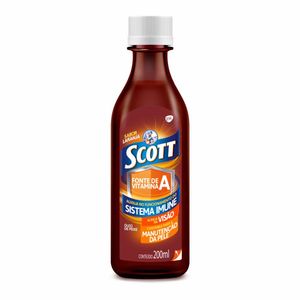 Suplemento de Vitaminas A e D Emulsão Scott Sabor Laranja 200ml