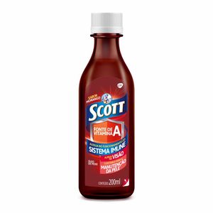 Suplemento de Vitaminas A e D Emulsão Scott Sabor Morango 200ml