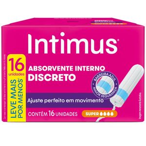 Absorvente Interno Intimus Discreto Super 16 Unidades