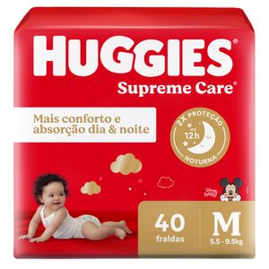 Fralda Huggies Supreme Care Disney Baby M 40 Unidades