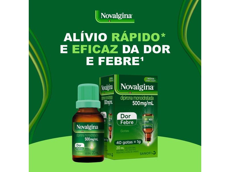 Analgésico E Antitérmico Novalgina 500mg/ml Gotas 20ml | Farmácia ...