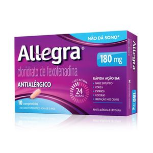 Antialérgico Allegra 180mg 10 Comprimidos Revestidos
