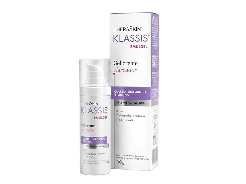gel-creme-clareador-facial-theraskin-klassis-emulgel-30g