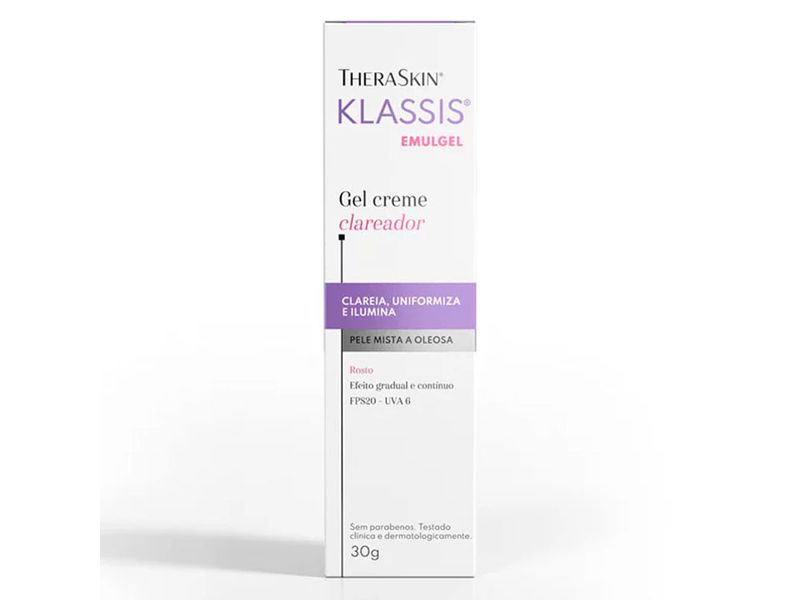 gel-creme-clareador-facial-theraskin-klassis-emulgel-30g